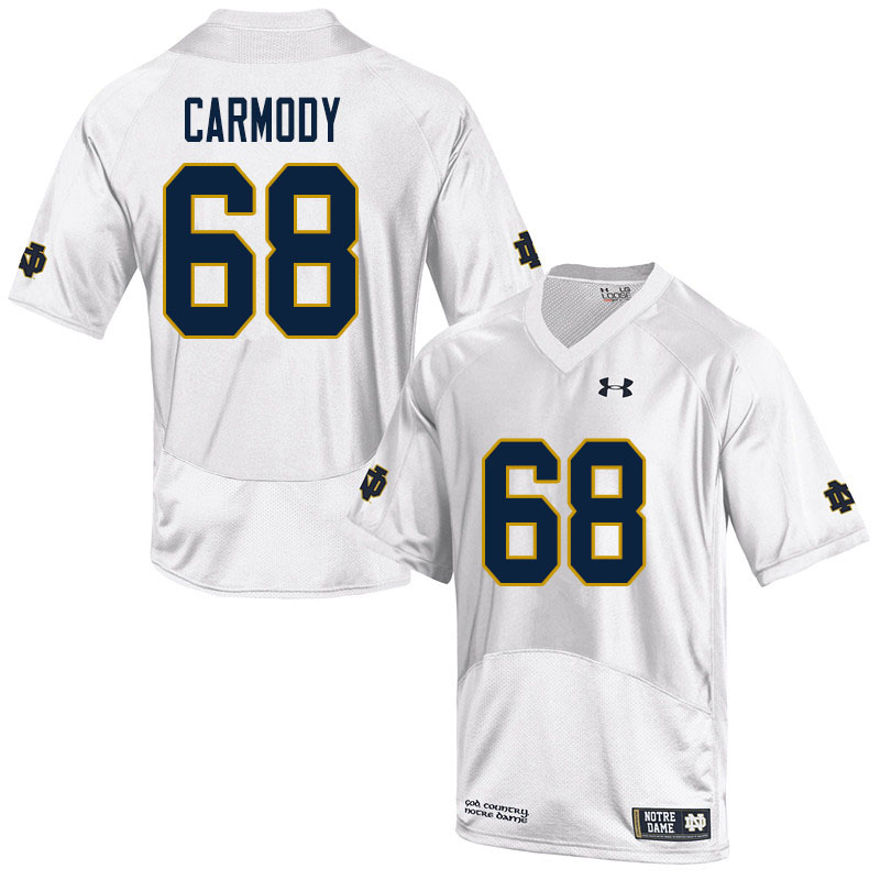 Men's NCAA Notre Dame Fighting Irish #68 Michael Carmody Stitched College Under Armour Authentic White Football Jersey AT10Q43VA